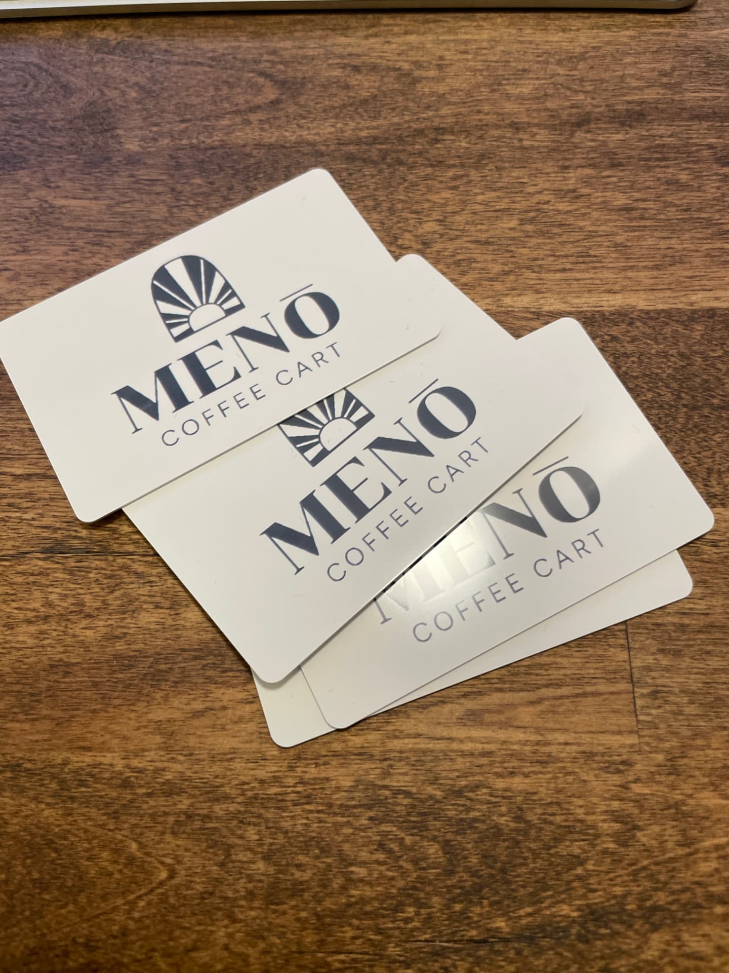 Meno Coffee Cart NFC cards